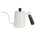Miniatyrbild 1 av 8: 700 ml bärbar kaffekanna i rostfritt stål med lång gåshals och pip för hällning över kaffe, för hem och kafé, vit, 700 ml
