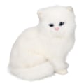 Miniatyrbillede 1 af 8: Simuleret Pels Kat Figur - Realistisk Mini Killing Dekorativ Kitty Statue Syntetisk Pels Kæledyr Udstoppet Dyr Replika