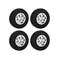 Miniatyrbillede 6 af 8: 4 stk. 7 mm metalfælg gummiring til AXIAL SCX24 1/24 RC bil opgraderingstilbehør sølv