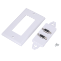 Miniatyrbillede 1 af 8: US 2-PORT VGA-stikkontakt vægmonteret paneladapter vægstikkontakt