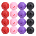 Miniatyrbillede 1 af 8: 16 stk/pose plastik golf firkantet hul boldforsyning 4 stk Pink 4 stk Rød 4 stk Lilla 4 stk Sort