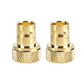 Miniatyrbild 6 av 8: 2 st Guld BNC Hona Till SMA Hane Convert Adapter Connector