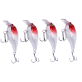 Miniatyrbilde 8 av 8: 4 stk kunstig simulering av plast Minnow Crank Rock lokke agn fiske tilbehør3#