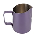 Miniatyrbillede 3 af 8: Mælkeskummer i rustfrit stål med skarp tud, professionel mælkeskummerkande, kaffekande til kaffebar, lilla, 450 ml