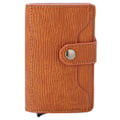 Miniatyrbillede 1 af 8: Bark Texture Business Name Card Holder Antimagnetisk Tegnebog Kreditkort Etui HolderBrun x‑63#