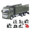 Miniatyrbillede 1 af 8: Transportvogn Model 18,6 cm Lang Metal Legering Træk Tilbage Transporter Vogn Model Legetøj Til Leg Samling