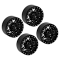 Miniatyrbilde 4 av 8: 4 stk. For SCX10 Hjulnav Sølv Svart Aluminium Legering Stabil Enkel å Installere RC Hjulnav for Traxxas Utskifting
