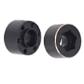 Miniatyrbilde 4 av 8: 2 stk. 1.9 2.2 Tommers Hjul Hex Nav Bredere Adapter Messing Svart Hjul Felg Adapter for Fjernstyrt Bil 12mm / 0.5in