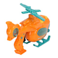 Miniatyrbild 8 av 8: Helikopterformad bubbelblåsande leksak med ljud, ljus och batteridriven automatisk bubbelmaskin, orange