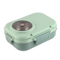 Miniatyrbilde 5 av 8: Termisk lunsjboks 1100ml Dobbelt lag 3 rutenett design 304 rustfritt stål Bento boks med spisepinner skje suppebolle grønn