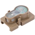 Miniatyrbillede 6 af 8: Udendørs Mini Overlevelsessikkerhedslygte IPX8 Vandafvisende Hjelm Guide Rail Signal Lampe Mud Farve Base Hvidt Lys