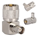 Miniatyrbillede 3 af 7: 2 STK BNC hun til M han adapter retvinklet albuestik