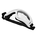 Miniatyrbillede 2 af 8: Ski Goggles PC Gennemsigtige Linser UV Beskyttelse Vindtæt Justerbar Hovedbøjle Snowboardbriller til Mænd Kvinder Hvid Ramme