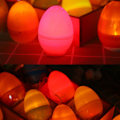 Miniatyrbilde 5 av 8: 12 stk LED påskeegg påskedekorasjoner for hjemmet feriefest scenedekorasjon fargerike LED egglys påskeartikler
