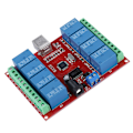 Miniatyrbillede 3 af 8: 8-kanals 12V computer USB Intelligent kontrolkontakt relæmodul Gratis driver