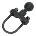 Miniatyrbilde 3 av 8: U-Bolt Styremontering Base 1 tommers Kulehode Gummibelagt for Sykler Motorsykler 12,7‑36 mm Stangskinne