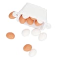 Miniatyrbilde 3 av 8: Dukkehus eggmodell 1:12 skala plast dukkehus mat eggmodell med kurv for barn