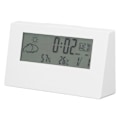 Miniatyrbild 1 av 8: Digital väckarklocka Snooze-funktion LCD Tid Datum Temperatur Fuktighet Display Sängbord Elektronisk klocka med ljus Vit