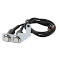 Miniatyrbilde 3 av 8: LED-bryter for motorsykkelstyre, frontlys, tåkelys, PÅ/AV-knapp med brakett, rustfritt stål, for elektrisk sykkel, rødt lys, venstre hånd