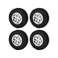 Miniatyrbillede 4 af 8: 4 stk. 7 mm metalfælg gummiring til AXIAL SCX24 1/24 RC bil opgraderingstilbehør sølv