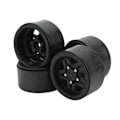 Miniatyrbillede 4 af 8: 4 stk. plastik RC bilhjul til 1/10 fjernstyret bil til AXIAL SCX10 90046 Sort