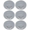 Miniatyrbillede 4 af 8: 6 stk. PVC D Ring Patch Elastisk Reb Sæt Rustfrit Stål D Ring Patch Bungee Cord Sæt Grå