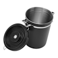 Miniatyrbillede 8 af 8: Kaffebeholder i rustfrit stål med lufttæt beholder til kaffe med 30 ml ske og datosporing, kaffekande til opbevaring af 1,8 l, sort
