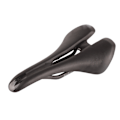 Miniatyrbillede 1 af 8: Carbon PU læder cykelsadel til bjergvejscykling Udhulet sædepude
