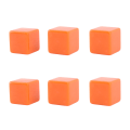 Miniatyrbillede 1 af 8: 6 STK tomme terninger DIY ufærdige terningblokke Undervisningsfest puslespil 6-sidede terninger plastikterninger Orange