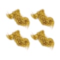 Miniatyrbild 4 av 8: 4-pack längst hår konstgjord päls fluffig syntetfiber hårkrokbindningsmaterial guld