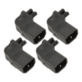 Miniatyrbillede 6 af 8: 4 stk IEC320 C14 til IEC320 C5 strømadapter 90 grader ret vinkel IEC320 C14 han til C5 hun strømadapter 250V