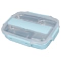 Miniatyrbild 8 av 8: Termisk isolerad Bento Lunch Box 3 fack läckagesäker 304 Rostfritt stål Bento Lunch Box för studenter Skola Kontor Himmelblå