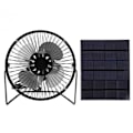Miniatyrbild 1 av 8: Mini solfjäder 6V 3.5W USB solcellsdriven svart polysilikonmaterial bärbar solpanel fläkt för picknick fiske