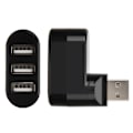 Miniatyrbild 6 av 8: USB Hubs Portar USB 2.0 Mini Rotate Splitter Adapter Hub för PC Notebook Laptop Svart