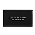 Miniatyrbillede 3 af 8: MSAta MINI PCI-E SSD Solid State Disk kabinet Harddiskboks 6Gbps 30*30/50mm Sort