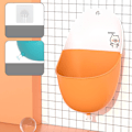 Miniatyrbild 5 av 8: Baby Potta Lätt Bärbar Hopvikbar Praktisk Kapacitet PP TPR Cartoon Style Potträning Potta för Pojkar Orange Gris (med Krokar Vattenproppar)