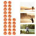 Miniatyrbild 5 av 8: 25 st flugbindande volframlegeringspärlor Runt nymfhuvud Ball fiskeredskap Orange (4,6 mm)
