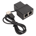 Miniatyrbillede 8 af 8: Ethernet Splitter 100M 1 til 2 Forgyldt Pin Beskyttet Lag Stærk PVC LAN Splitter til ADSL Hub Switcher TV Router