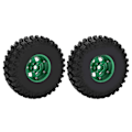 Pikkukuva 4 / 8: 2 kpl/setti 1,9 tuuman 120 mm pyörän vanteet renkaat Axial SCX10 D90 F350 1/10 RC-auton päivitysosille, vihreä musta