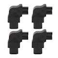 Miniatyrbillede 1 af 8: 4 stk IEC320 C8 til IEC320 C5 adapter retvinklet 2,5‑10A 250V computerstrømomformer til bærbar pc