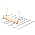 Miniatyrbild 7 av 8: Byxor Hängare Fällbar Teleskopisk Flerskikts Förvaringsställ Organizer för Hem Sovrum(Khaki )