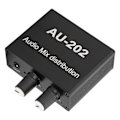 Miniatyrbillede 6 af 8: Stereo Mixer Audio Distributor 2 Input 2 Output 3,5 mm Jack Plug and Play Aluminiumlegering Audio Mix Forstärkare