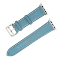 Miniatyrbillede 4 af 8: Smartwatch læderrem Universal Smart Watch-udskiftningsrem til IWatch Series SE 8 7 6 5 4 3 2 1 38 mm 40 mm 41 mm Blå