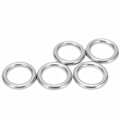 Miniatyrbillede 7 af 8: 5 stk. Båd Runde Ringe Rustfrit Stål 304 Sømløse Svejsede O Type Hænge Ring til Hængekøje Yoga6 X 25mm