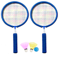 Miniatyrbild 1 av 8: Set Bärbara badmintonracketar med 2 fjäderbollar och bärväska för barn