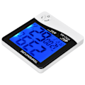 Miniatyrbillede 5 af 8: Indendørs temperaturmonitor LED-baggrundsbelyst display alarmfunktion 24 timers automatisk registrering fugtighedssensor