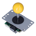 Miniatyrbillede 4 af 8: Arcade Joystick Klassisk 5 Pin 8 Vejs Arcade Joystick Udskiftningsdele til Xbox 360 til PS2 til PS3 Gul
