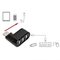 Miniatyrbild 5 av 8: USB Hubs Portar USB 2.0 Mini Rotate Splitter Adapter Hub för PC Notebook Laptop Svart