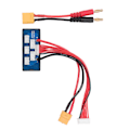 Miniatyrbillede 5 af 8: Parallel opladningstavle XT60 banan 2S 3S batteri balanceoplader udvidelsesadapter