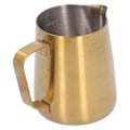 Miniatyrbilde 3 av 8: Melkeskummer i rustfritt stål, kaffekanne, kopp, skumfremstilling for Latte Art, matt gull, 350 ml